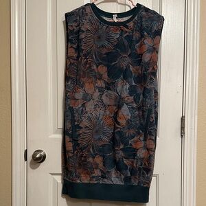 Daily Practice by Anthropologie Floral Sleeveless Mini Sweater Dress